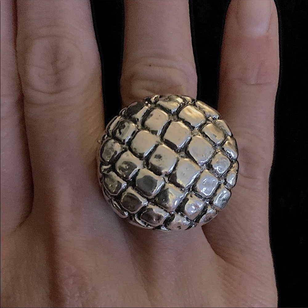 Simon Sebbag SSD 925 Sterling Silver Electroform Large Chunky Ring size 6 Israel